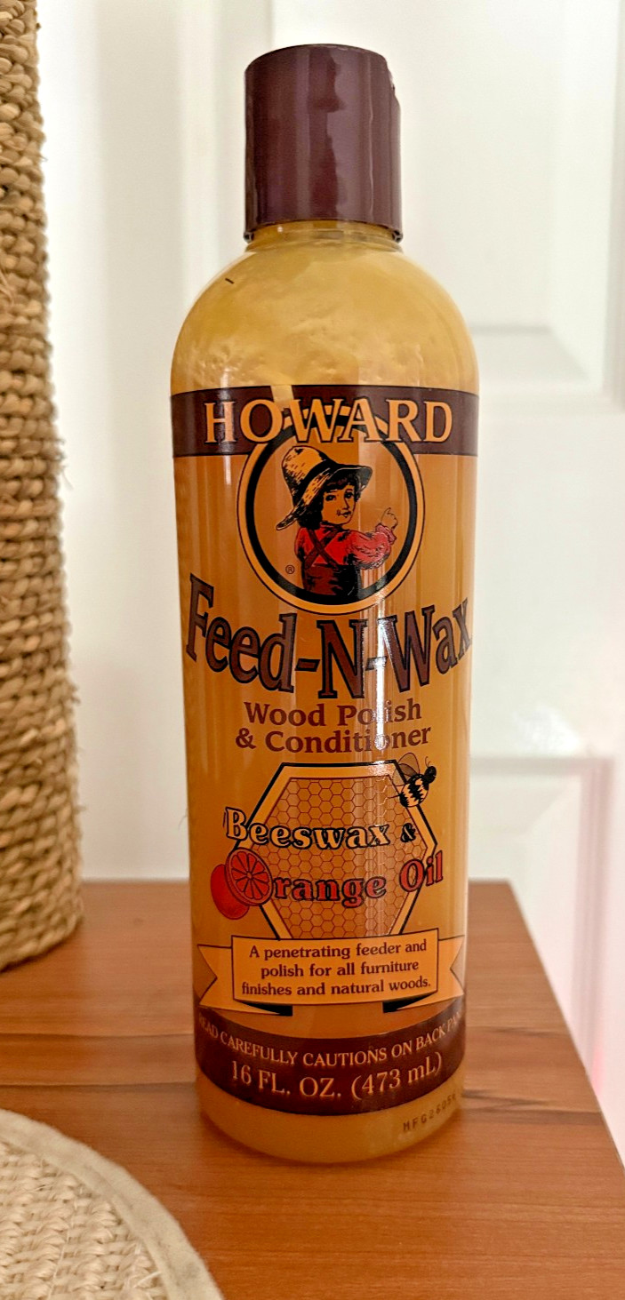 Howard Feed-N-Wax Wood Polish and Conditioner 16-Ounce – NEW