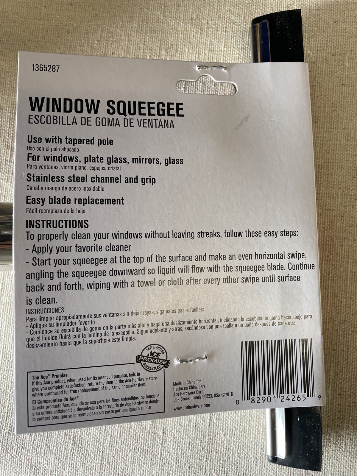 Professional Window Squeegee, Stainless Steel, 8-In. 11108