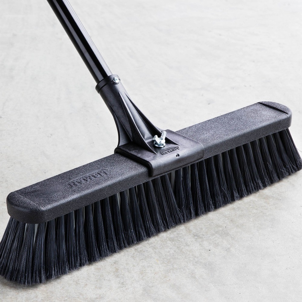 High Power Push Broom Multi-Surface 18 inch with Steel Handle