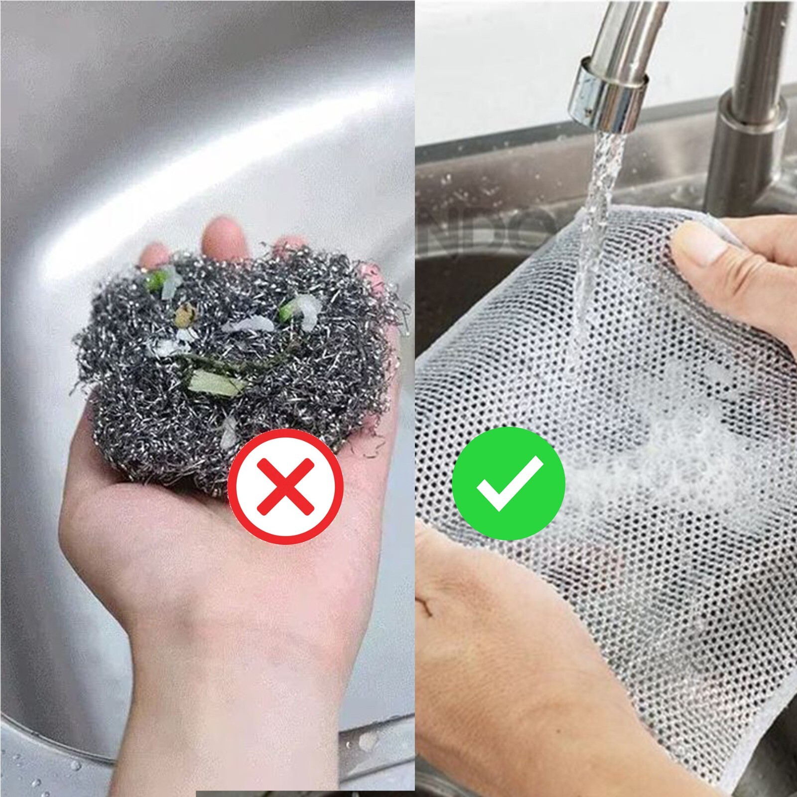 10-piece single square wire dishwashing cloth set