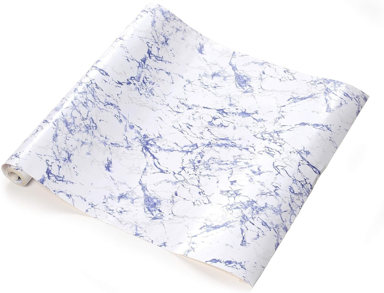 Blue Marble Self-Adhesive Shelf Liner – Stylish Protective Vinyl Covering 18×108