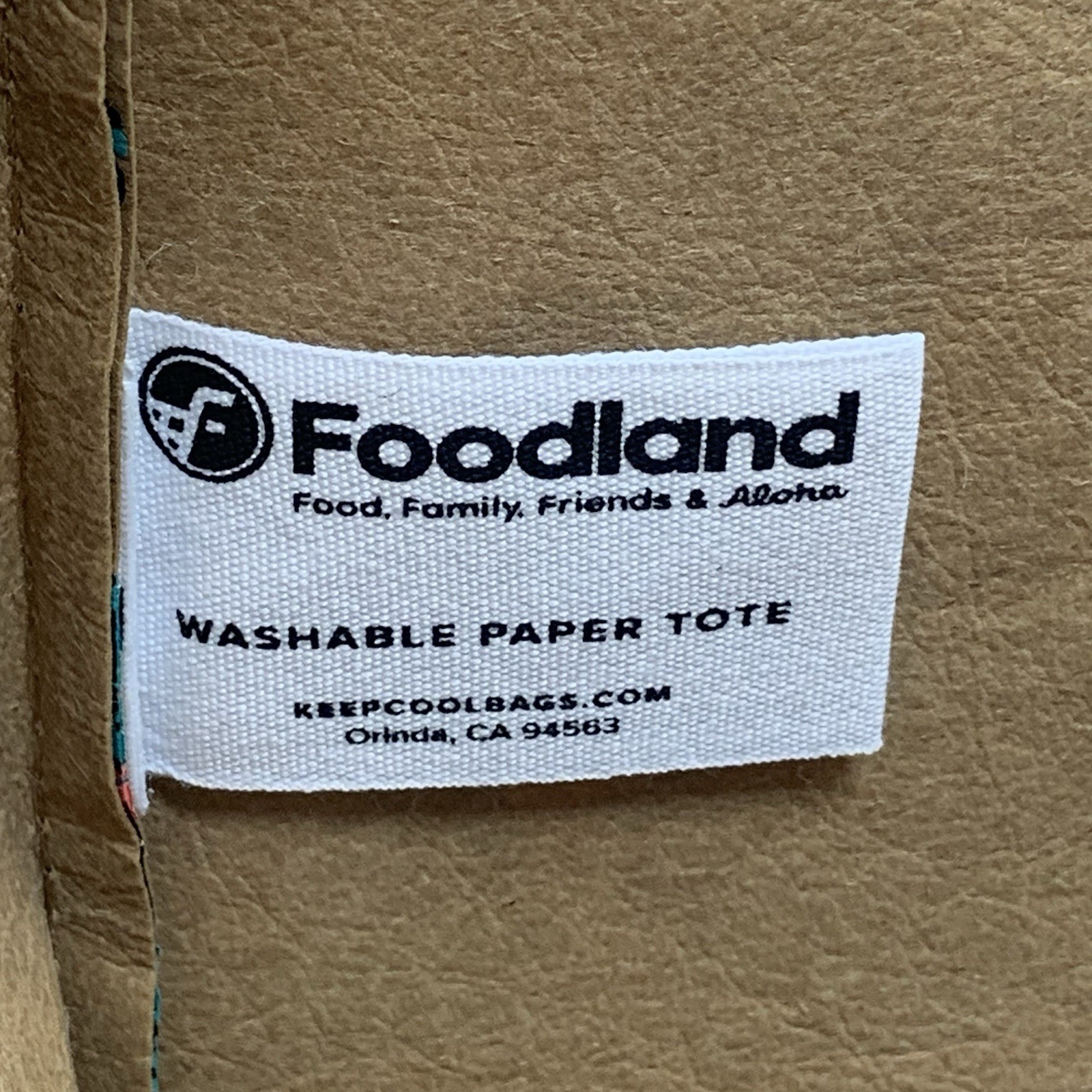 Fun Musubi Hawai’i Foodland Reusable Washable Grocery Tote Bag, 14”x12”x7”