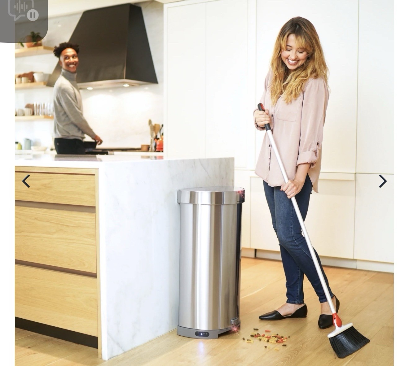 EyeVac+ 2-in-1 Touchless Trash Can & Automatic Dustpan
