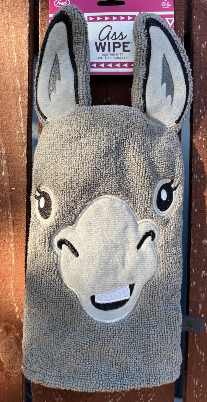 Smart Ass Fred Ass Wipe Donkey Dusting Mitt Gag Gift Fun For Kids Cleaning Chore