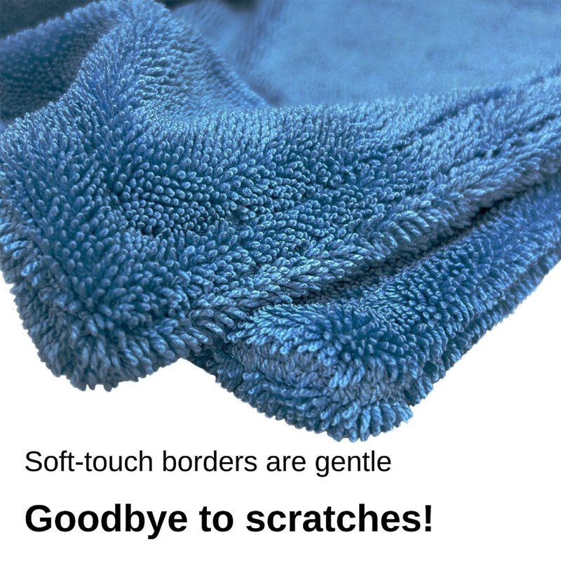 Water Absorbing Car Wash Microfiber Drying Towel Twisted Loop 24 x 16″ 1200GSM