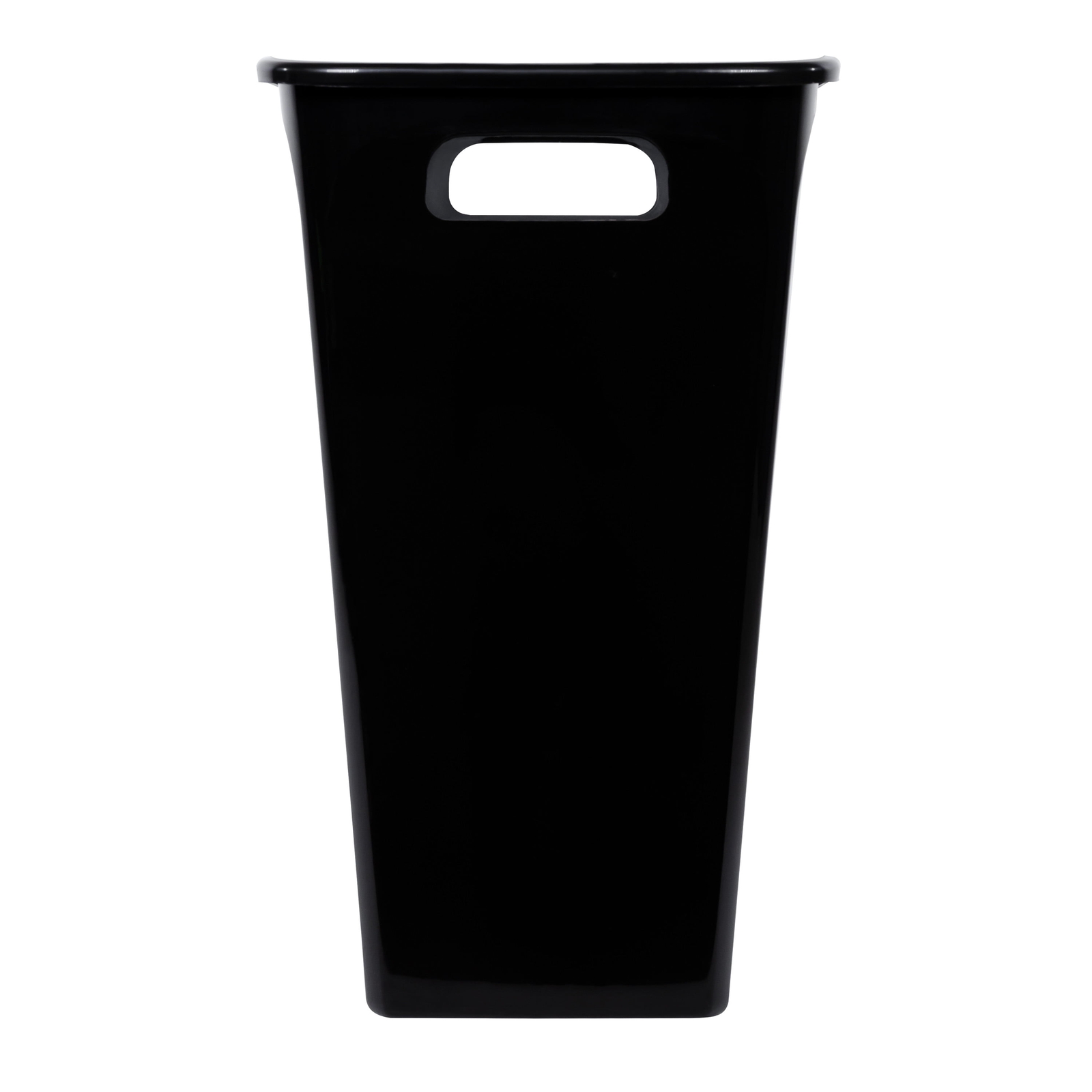 8.8 Gallon Trash Can, Plastic Handled Office Trash Can, Black