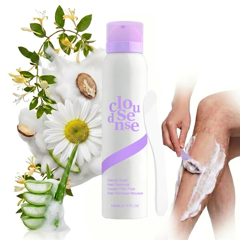 NEW Cloud Sense Gentle Hair Removal Mousse Spray, Aloe & Hyaluronic Acid