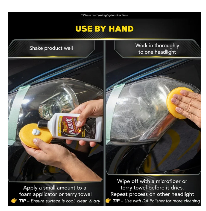 Meguiar’s G12310 PlastX Clear Plastic Cleaner & Polish, 10 Fluid Ounces