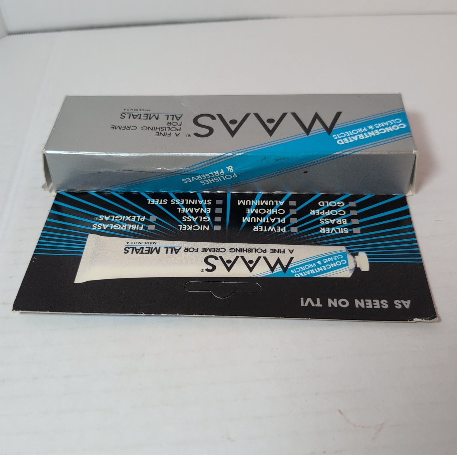 2oz Tube Maas Metal Polish Creme – Used 1.35 Oz Remain