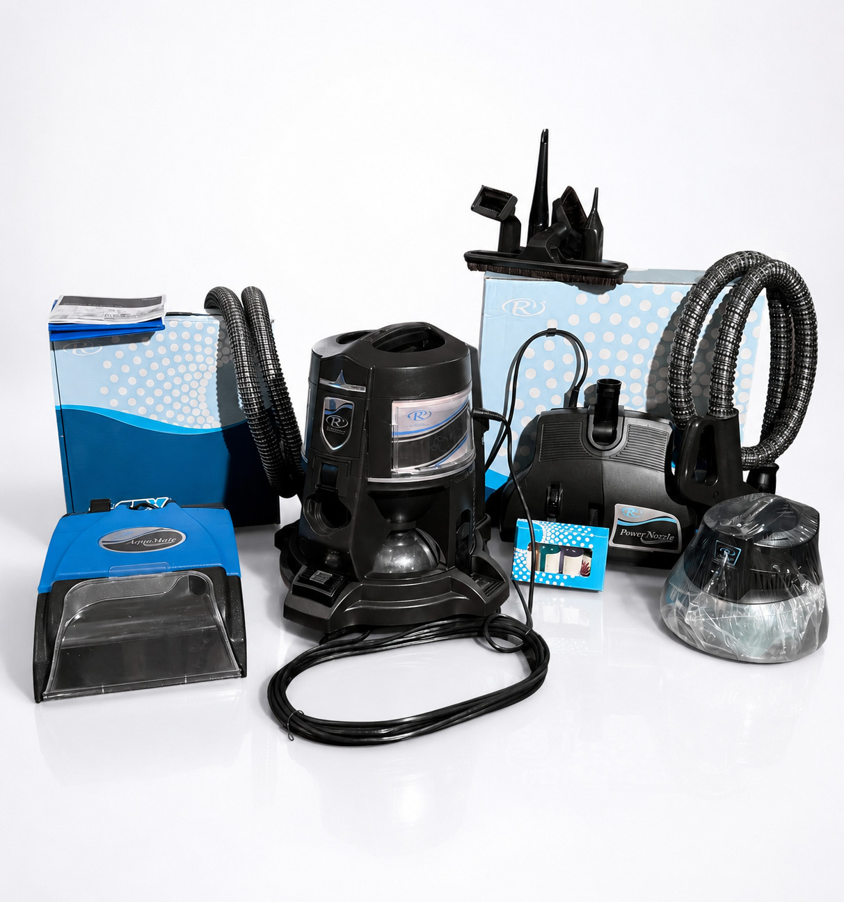 RAINBOW E2 BLUE VACUUM CLEANER COMPLETE SYSTEM + NEW RAINMATE + AQUAMATE