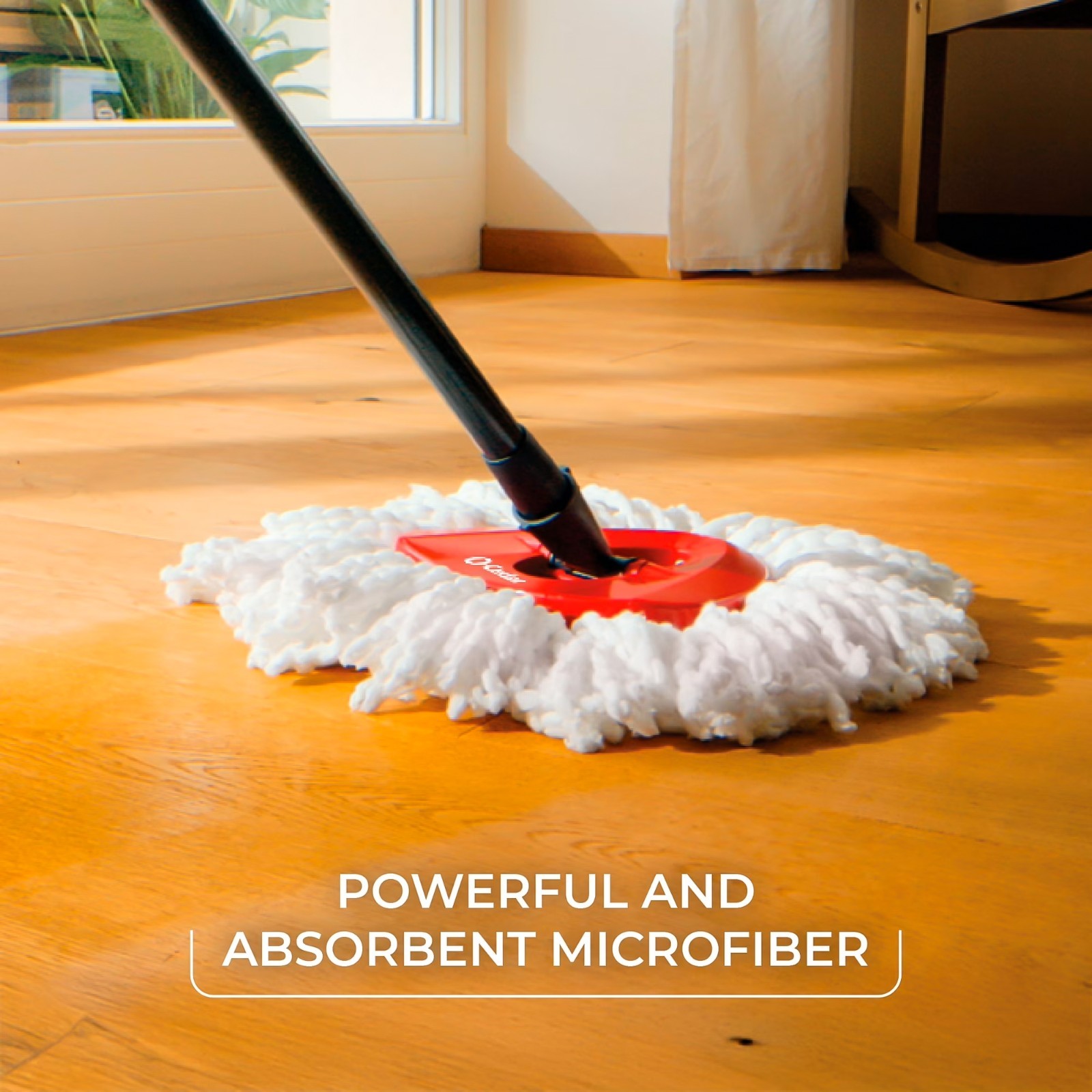 O-Cedar EasyWring Spin Mop Bucket System Microfiber Floor Cleaning Set New
