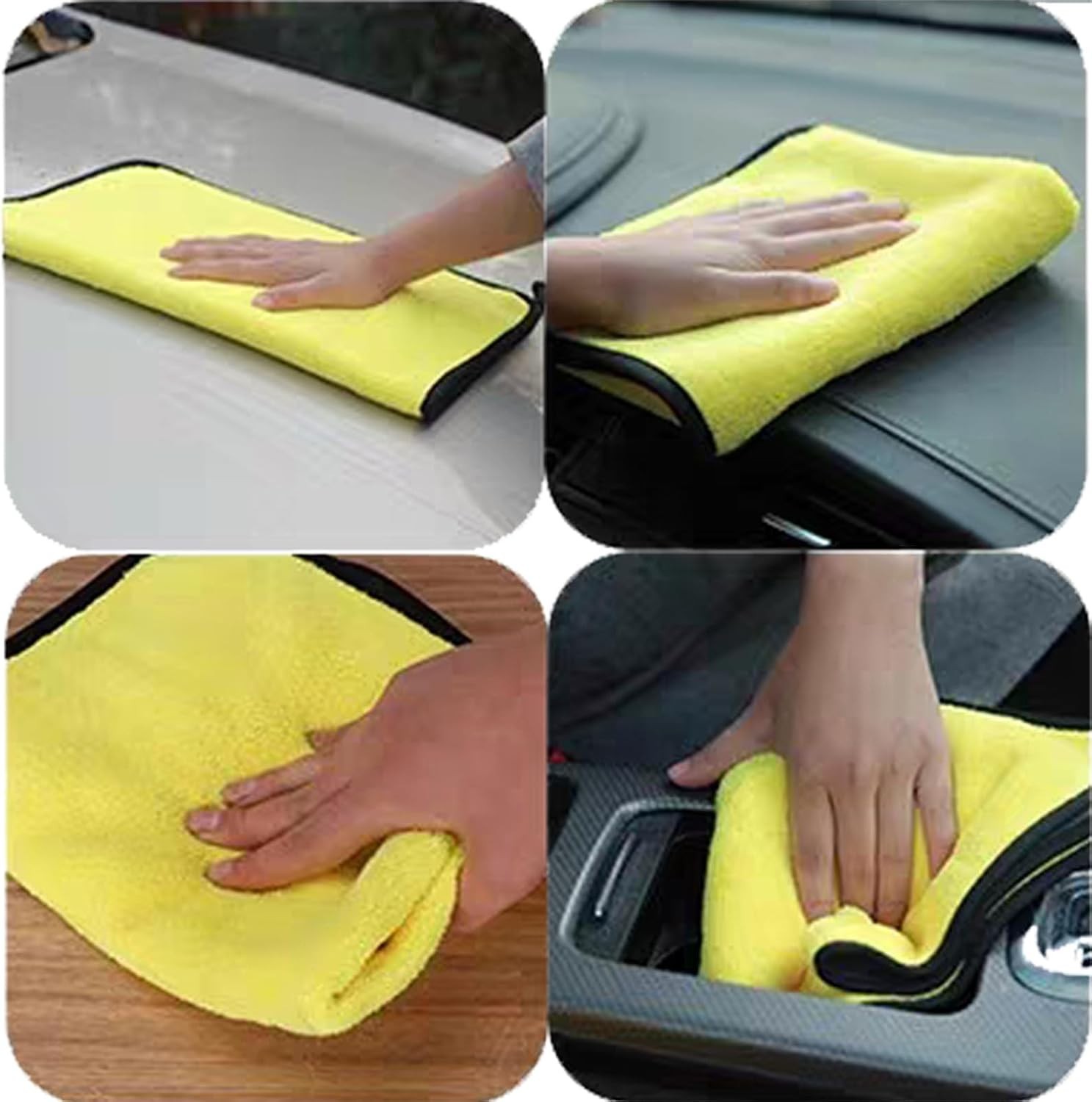 10 Pack Microfiber Towels for Cars – Coral Velvet Ultra-Soft Super Absorbent…