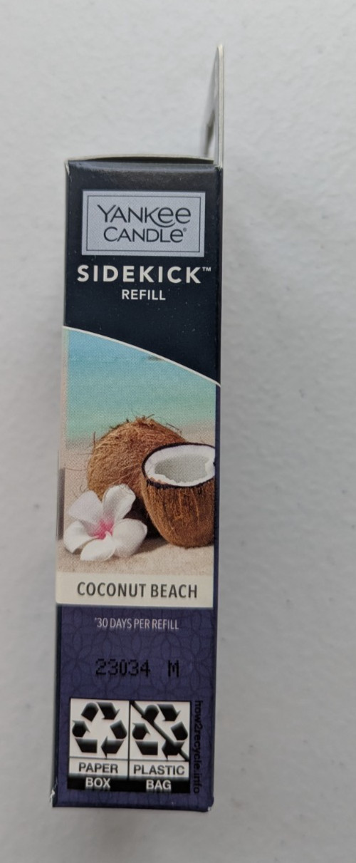 Yankee Candle Sidekick Coconut Beach Fragrance Refill (1 pack w/ 2 refills)