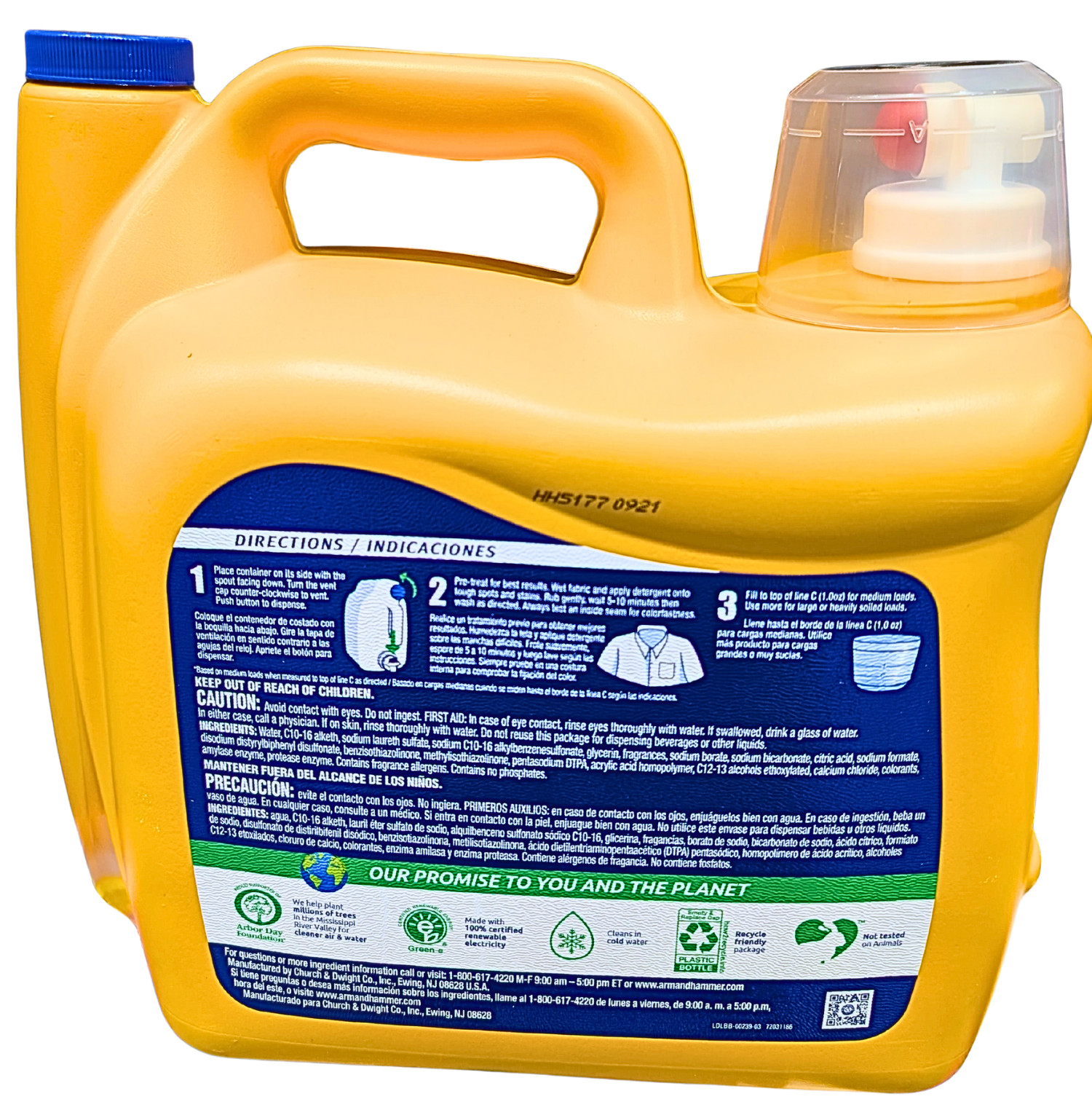 Arm & Hammer Plus OxiClean Max Liquid Laundry Detergent Fresh Scent 200 Loads