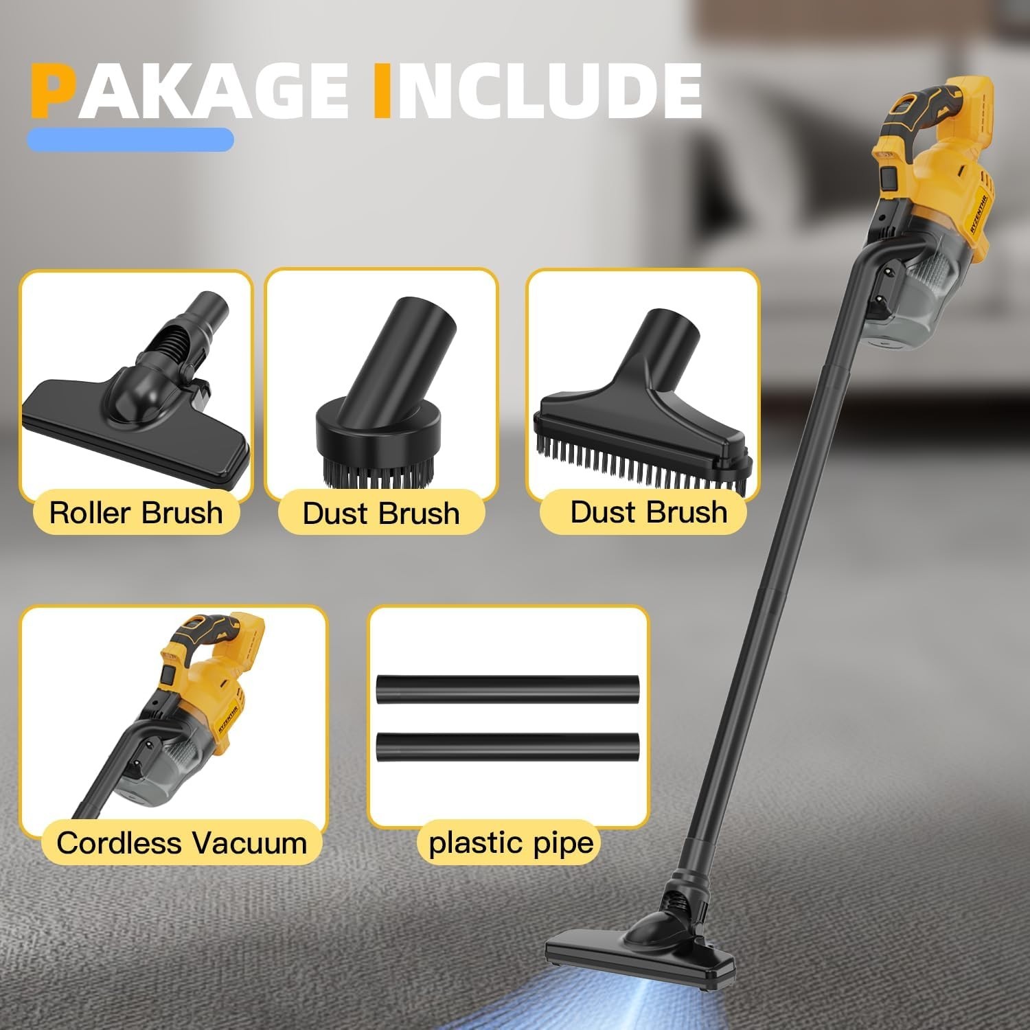 Quiet & Efficient 5-in-1 Handheld Vacuum with 67 dB Noise Level – Huge Dustbin