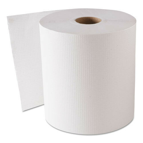 GEN 1820 8 in. x 800 ft. Hardwound Roll Towels – White (6 Rolls/Carton) New