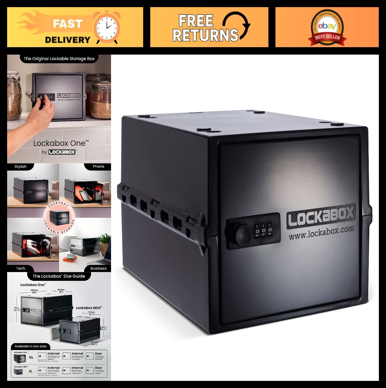 Compact Lockable Storage Box for Food, Medicines & Tech | Hygienic Home Safety 1