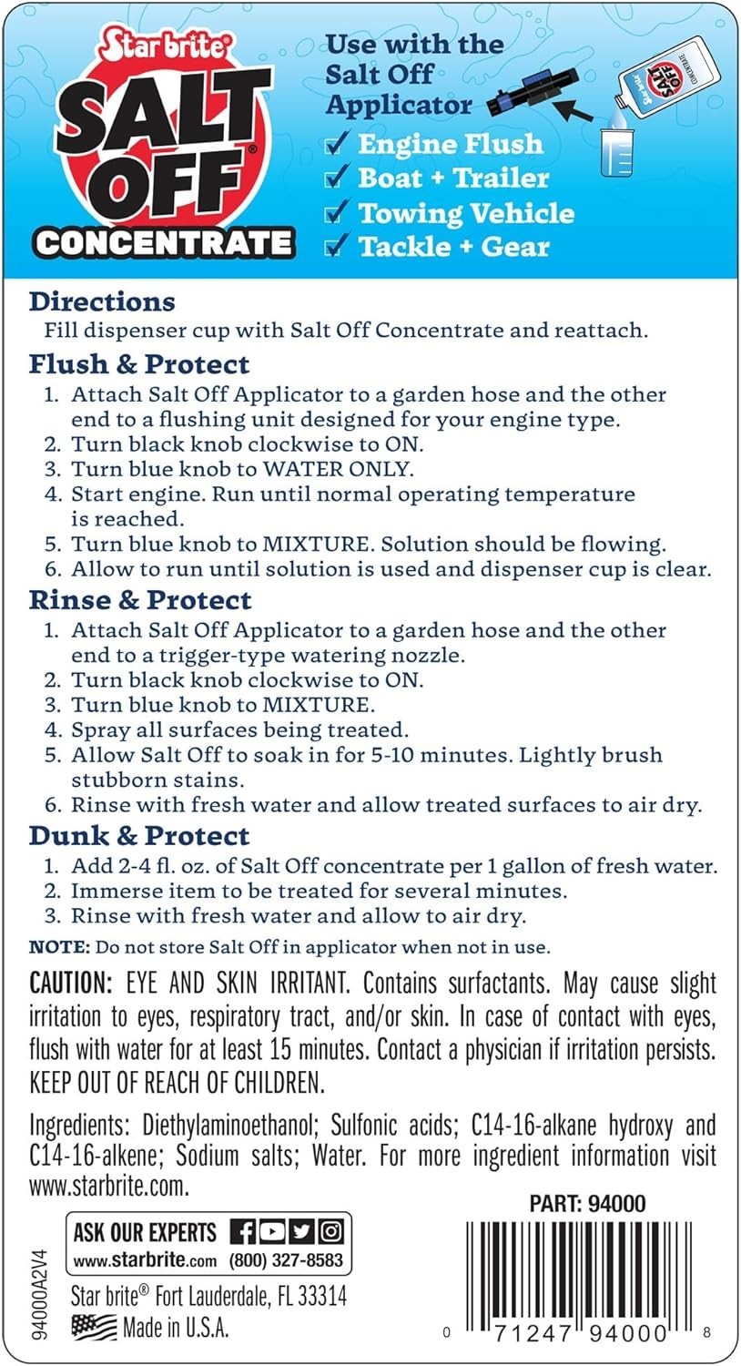 Comprehensive 32 OZ Salt Off Concentrate Kit for Marine Maintenance & Protection