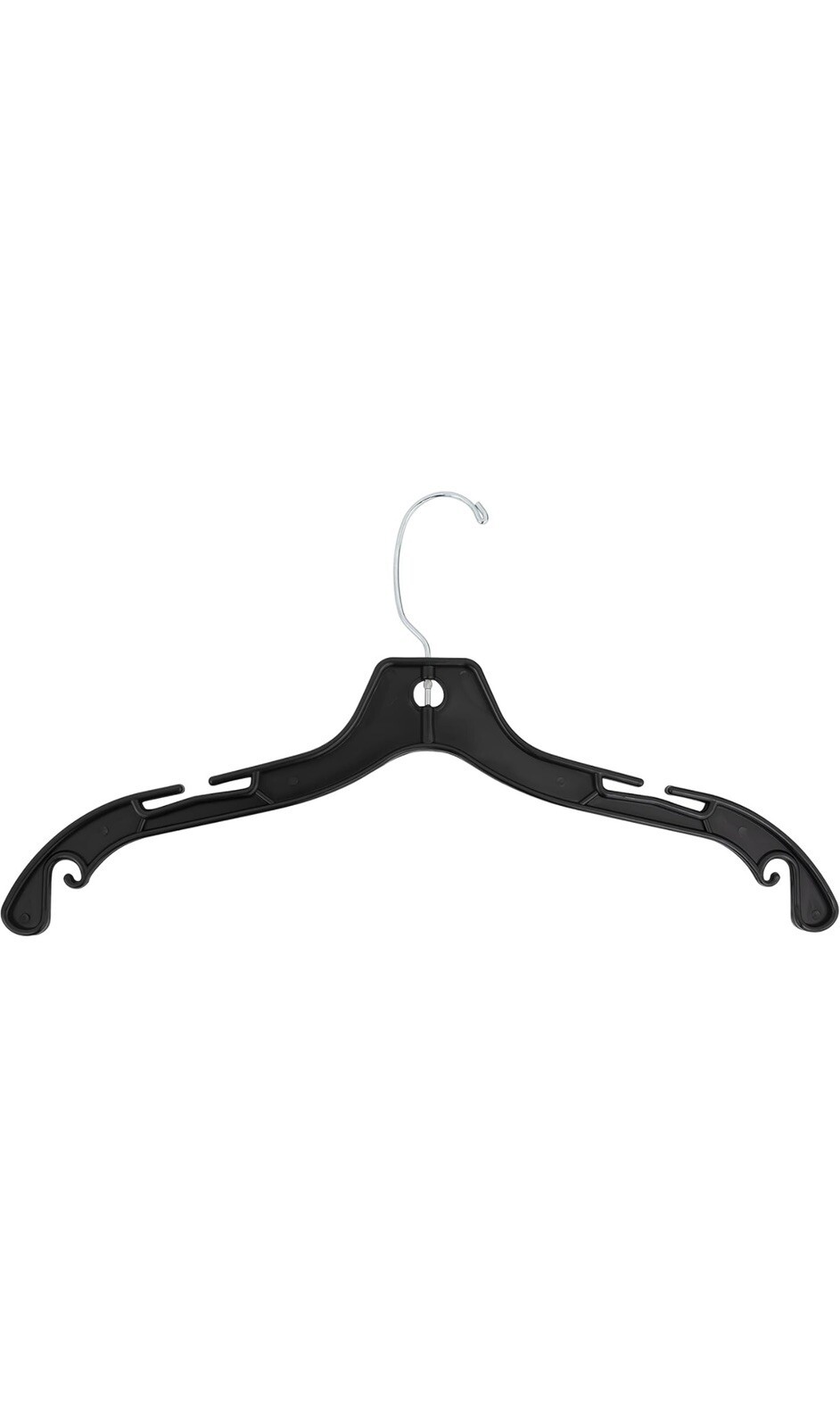 New 50 Pcs Durable Hangers for Dress, Shirt, Blouse, Top Black 17″ Swivel Hook
