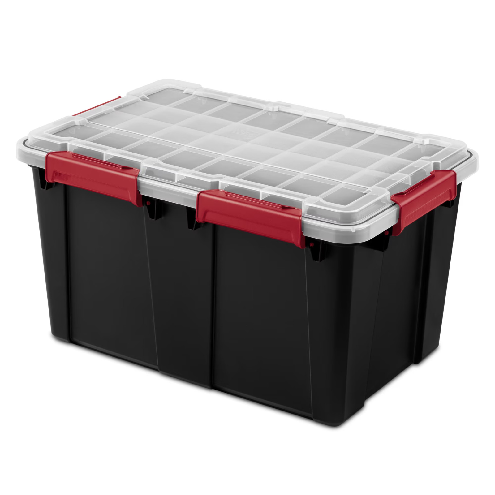 (4 pack) Sterilite Gasket Tote, 13.5 Gallon WaterProof Gasket Seal and Latches