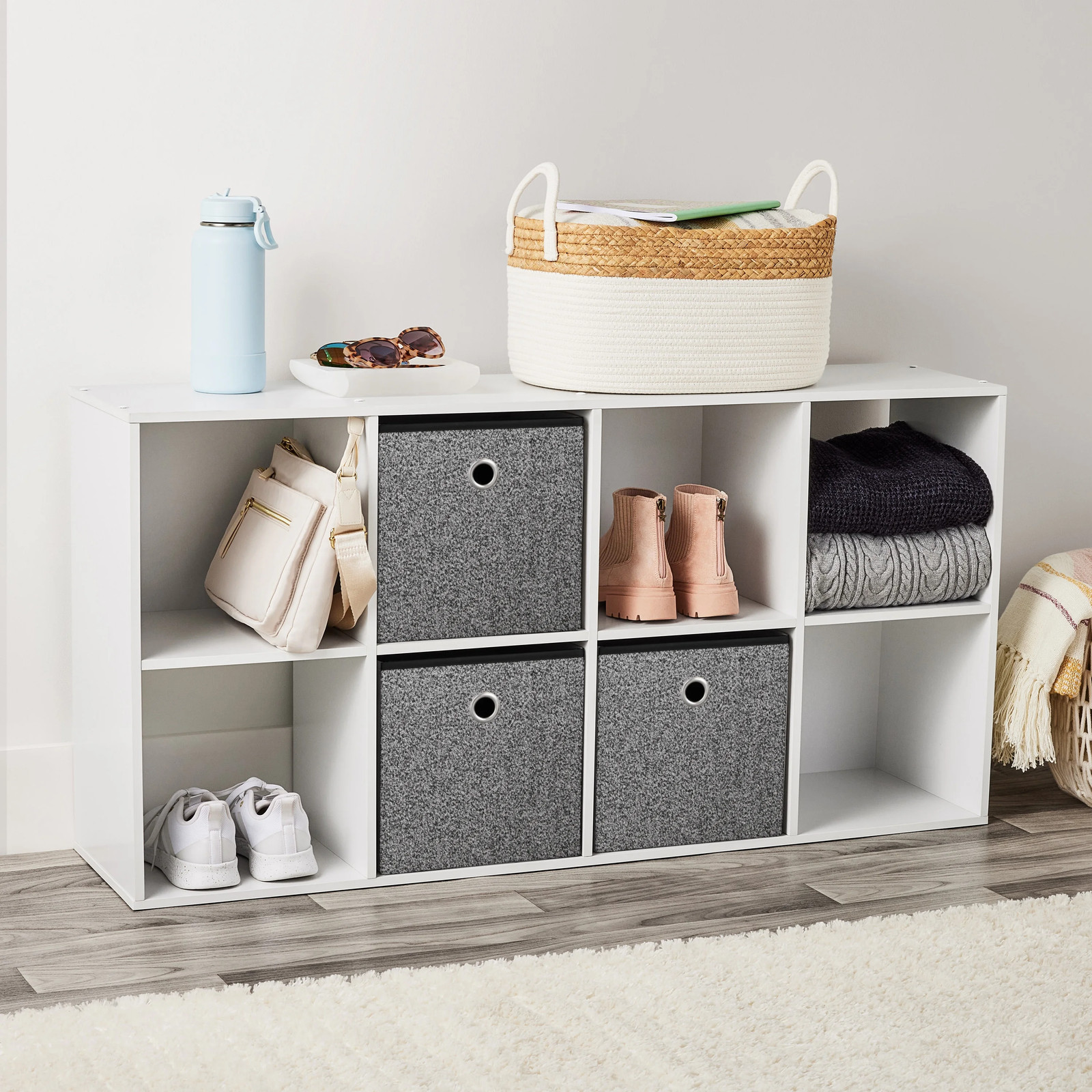 White 8-Cube Modular Storage Unit Mainstays