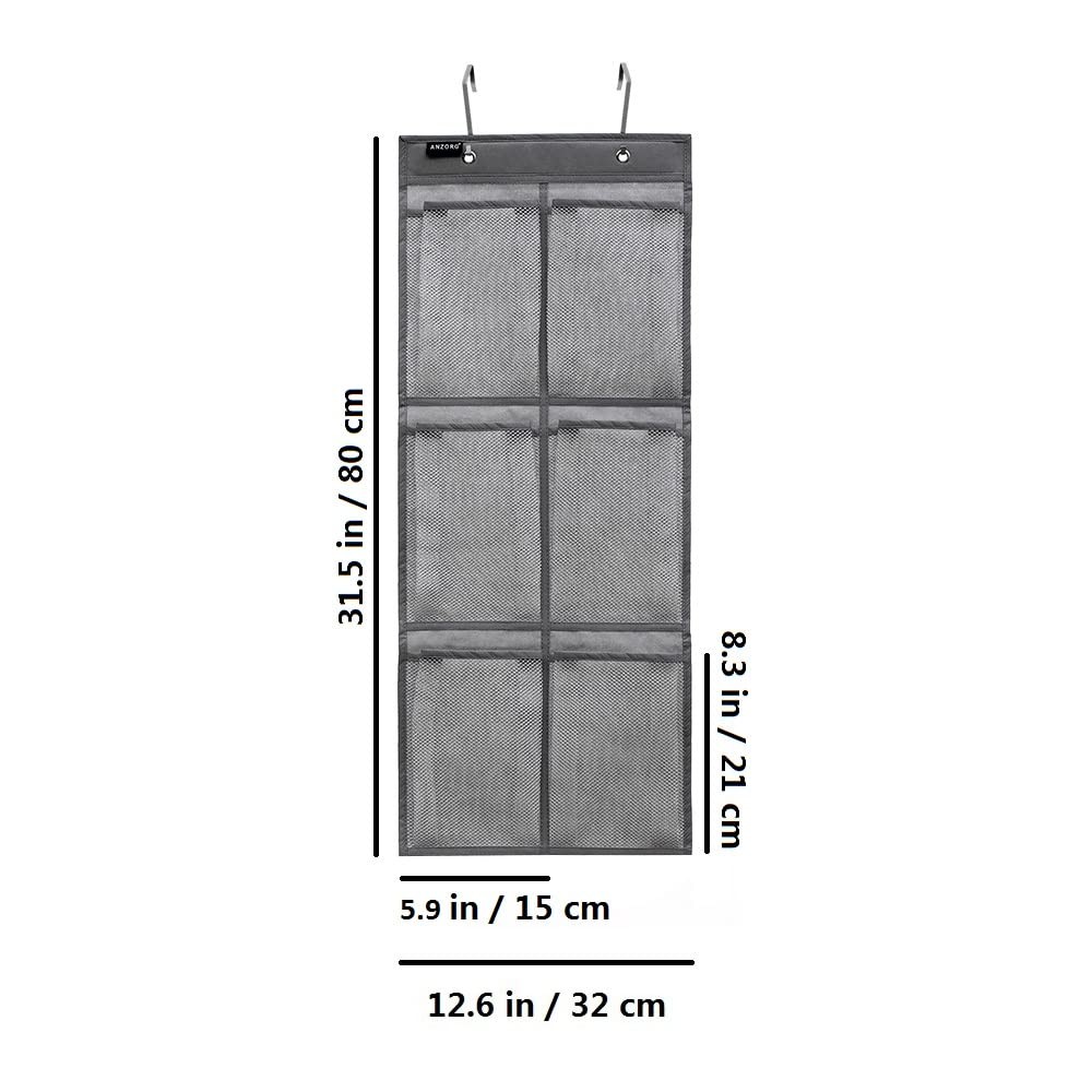 2 Pack Minimalist Black Over The Door Hanging Closet Shoe Holder Organizer wi…
