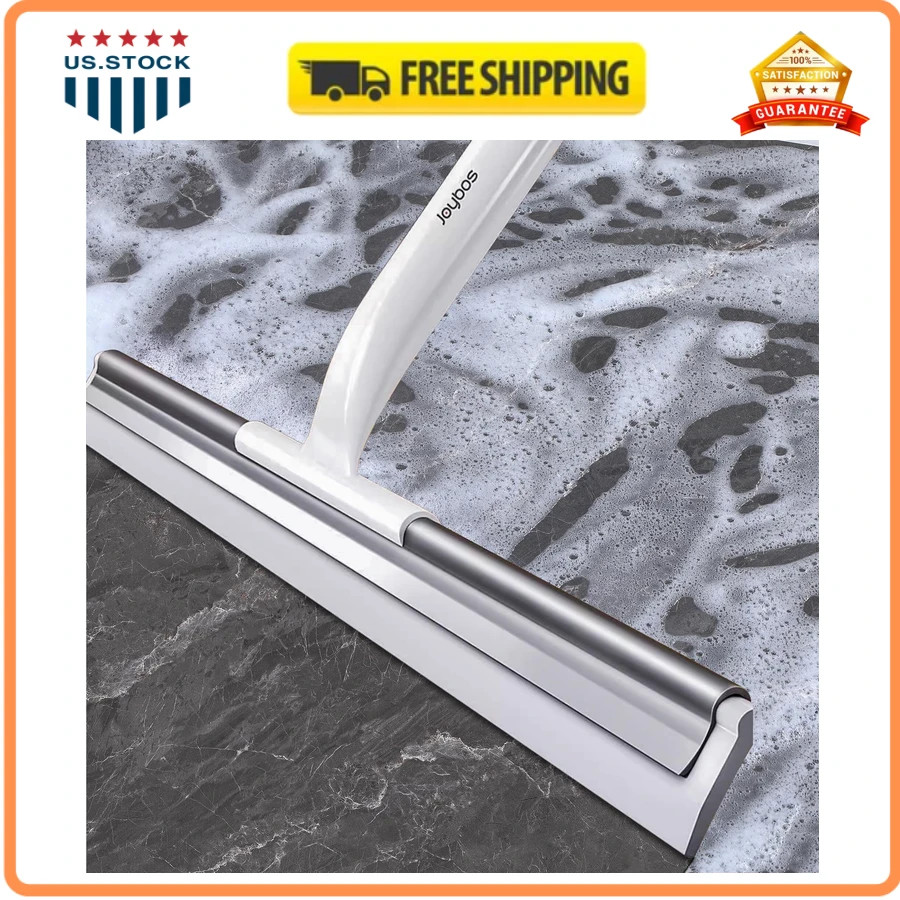 62′ Rubber Squeegee Broom Floor Cleaner Pet Hair Remover Long Handle Magic Broom
