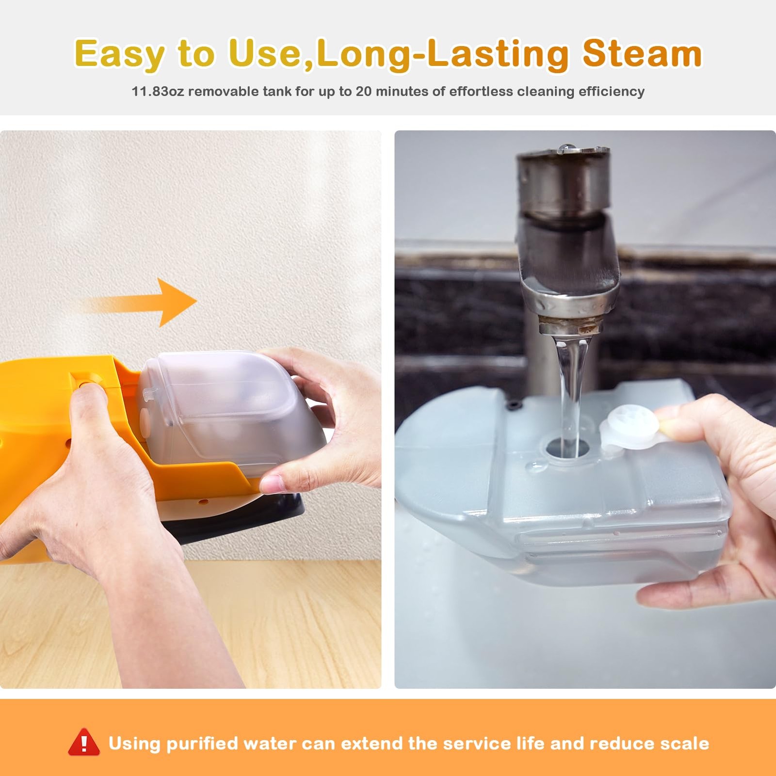 Steam Mop, All-in-one Handheld Steam Cleaner with 13 Attachments, 23FT Cord, 11.