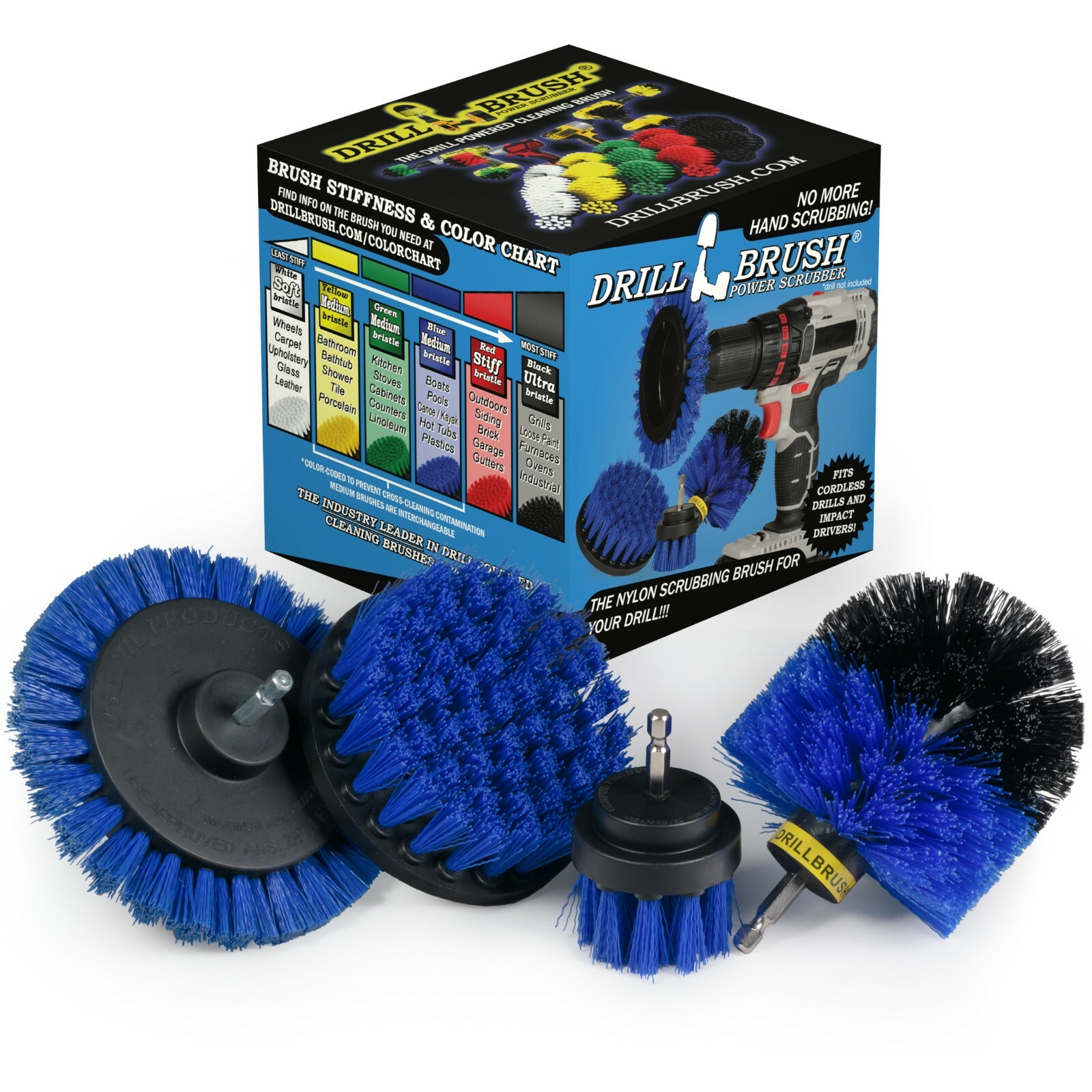 Boat Cleaning Drill Brush Attachment Set – Personal Watercraft Detailing