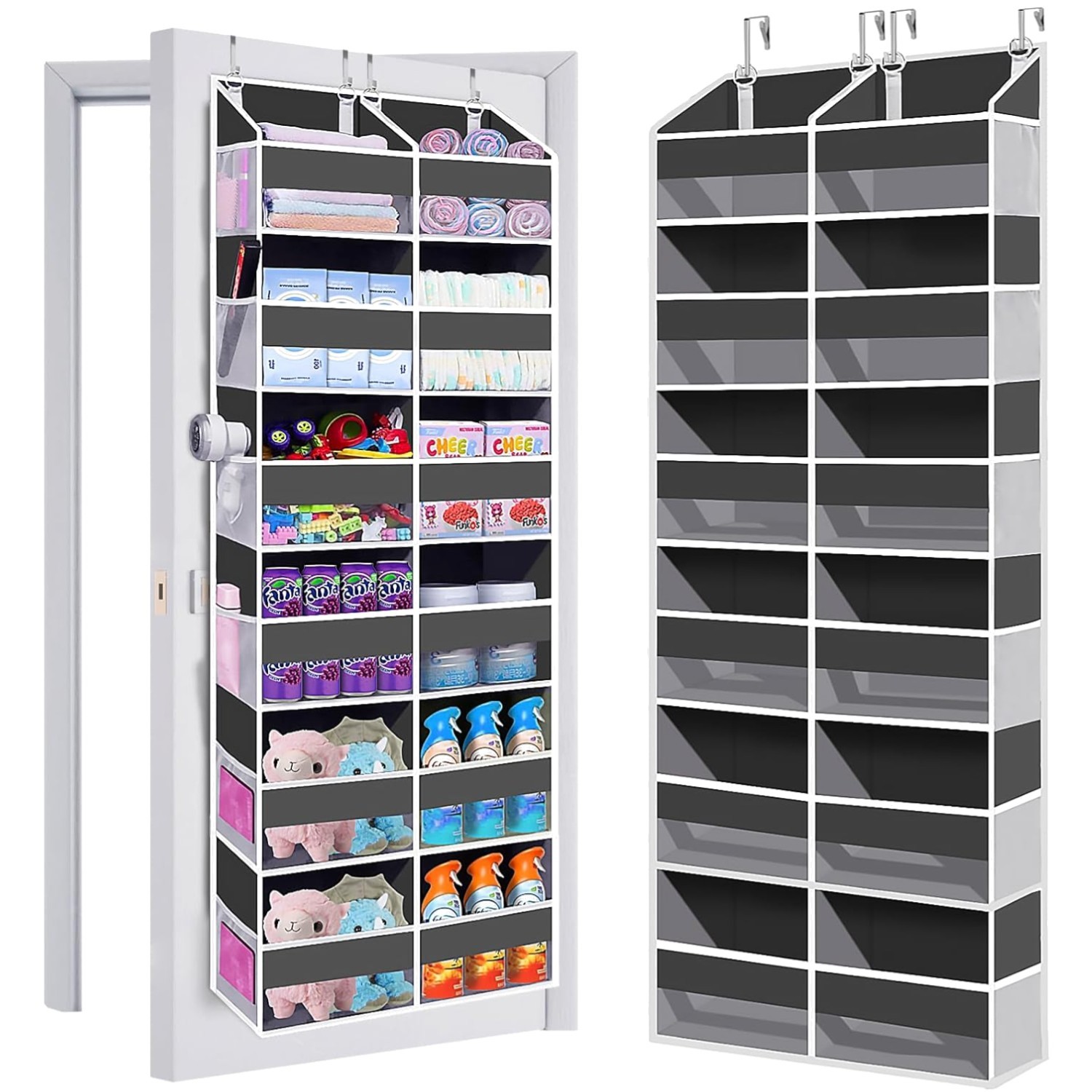 Heavy Duty Hanging Door Organizer, 6 Tiers, 80 lb Capacity