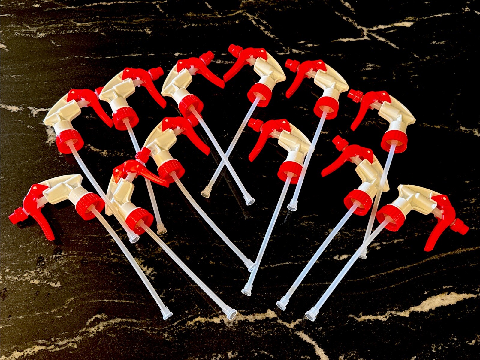 28-400 White w/ Red Trim Replacement Trigger Chemical Sprayer Nozzles 12pk, 28mm