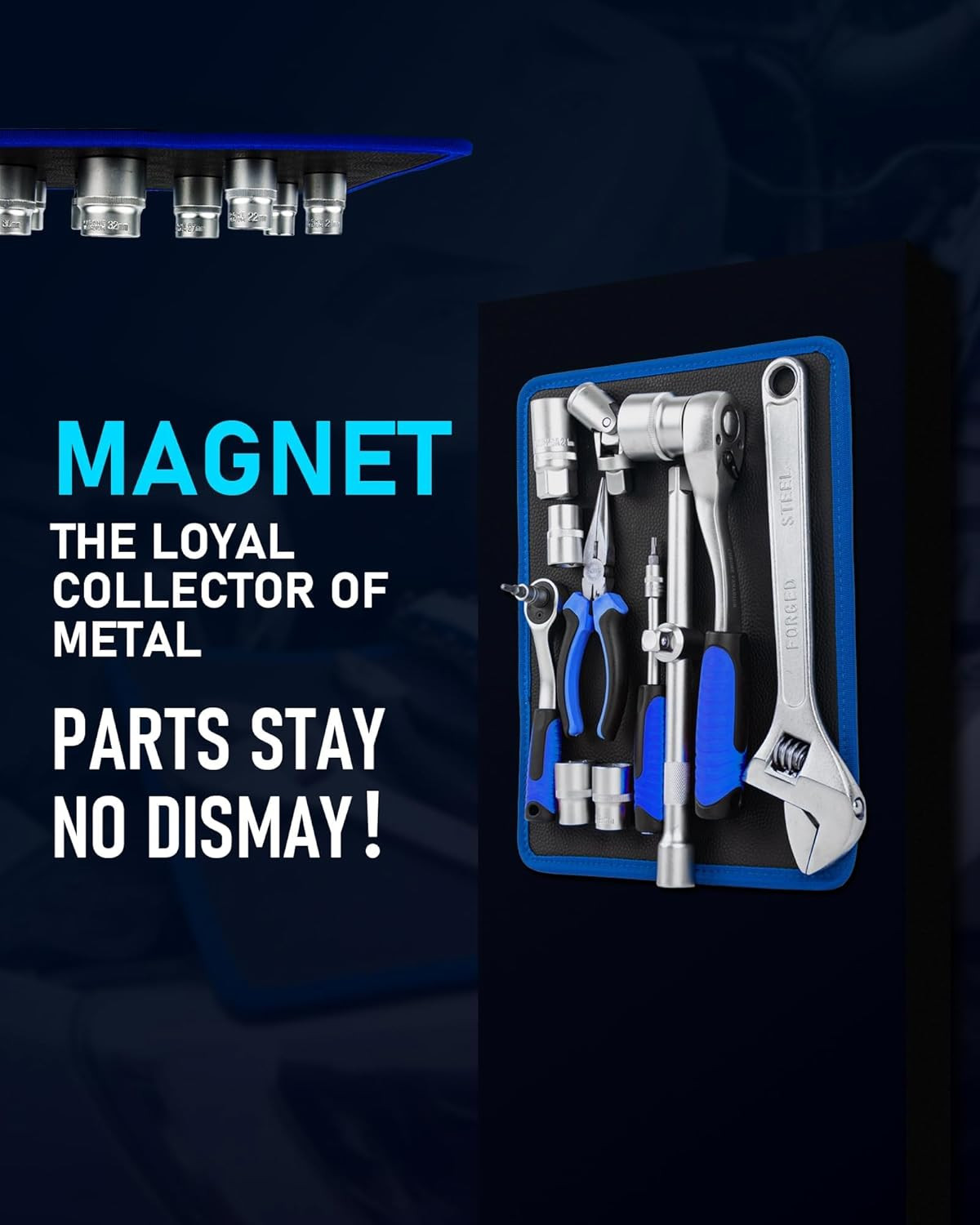 Magnetic Tool Mat – 40 LBS Heavy Duty Magnetic Parts Holder with PVC Protection