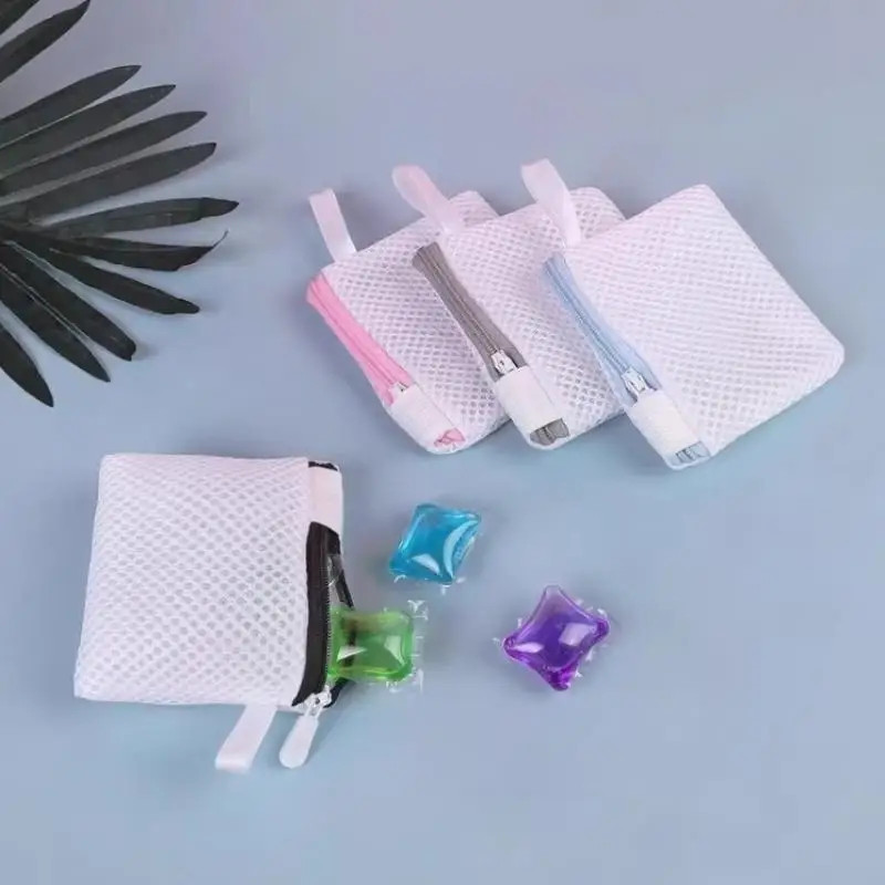 1pcs 10x10cm Laundry Sock & Small Item Storage Bags With Zipper Closure – Heavy-