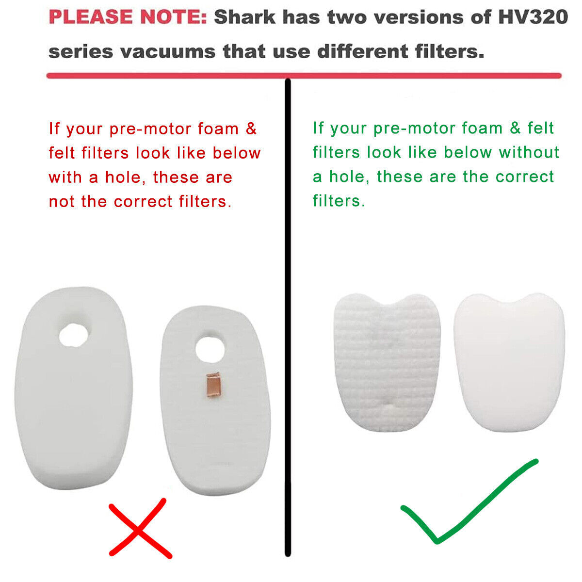 Foam & Felt Filter Kit fits Shark Rocket Zero-M ZS350 ZS351 ZS352 HV345 Vac USA