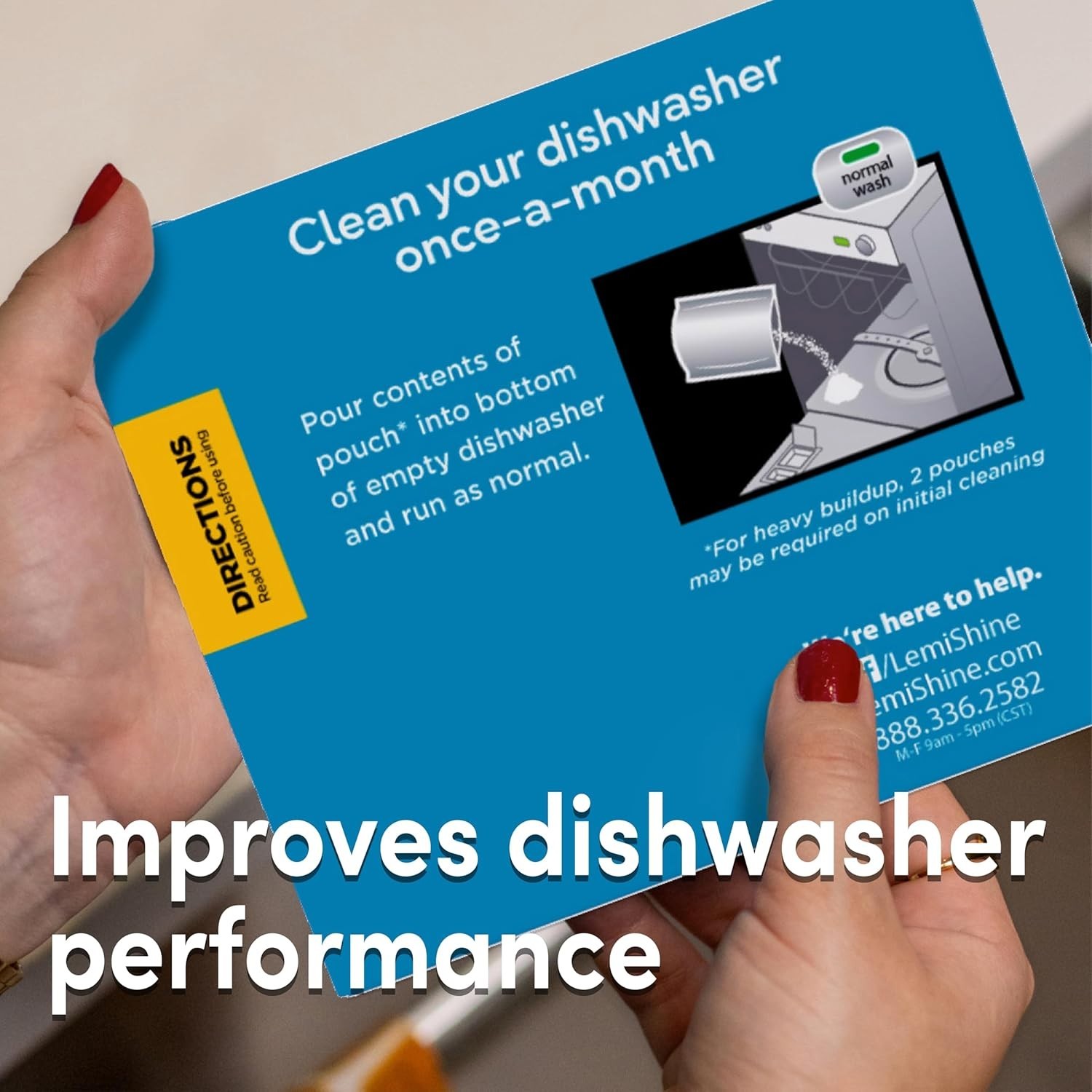 Lemi Shine Dishwasher Cleaner 8 Pack Citric Acid Hard Water Lemon 14oz