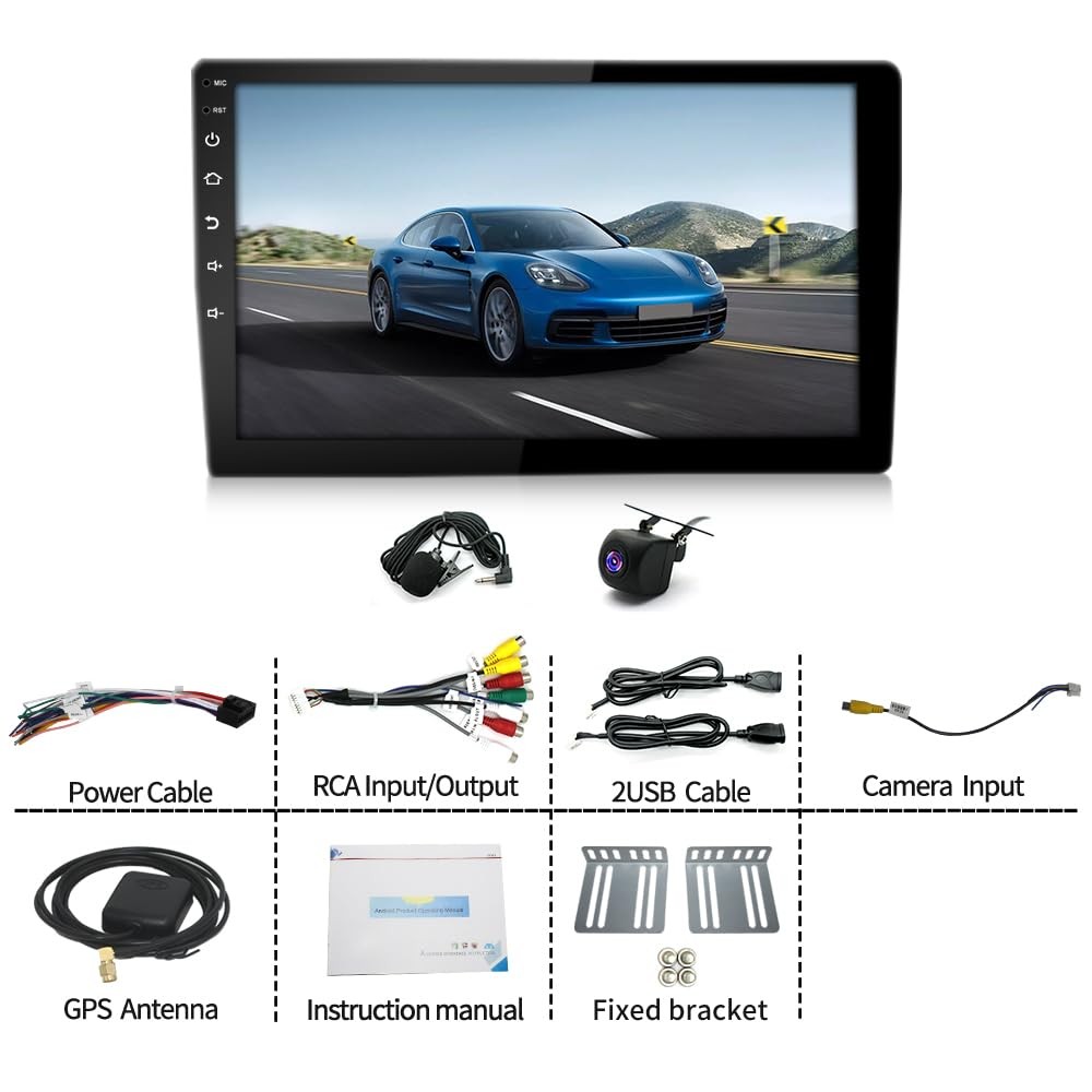 Android 14 2-Din Car Stereo for Ford Excursion 00-03 10in Carplay BT GPS 4+64G