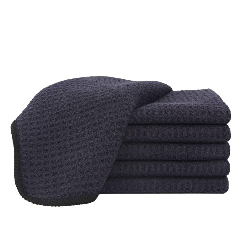 6 Pcs Waffle Weave Microfiber Drying Towel Auto Car Polish 16″x16″