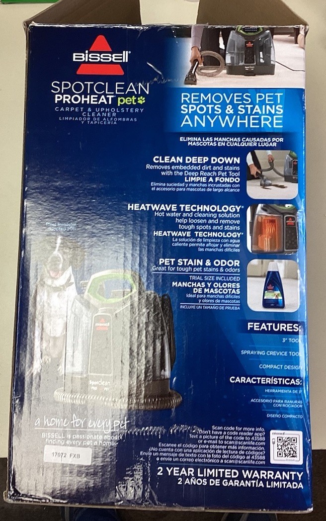 Bissell SpotClean ProHeat Pet Furniture Portable Carpet Cleaner #5207W