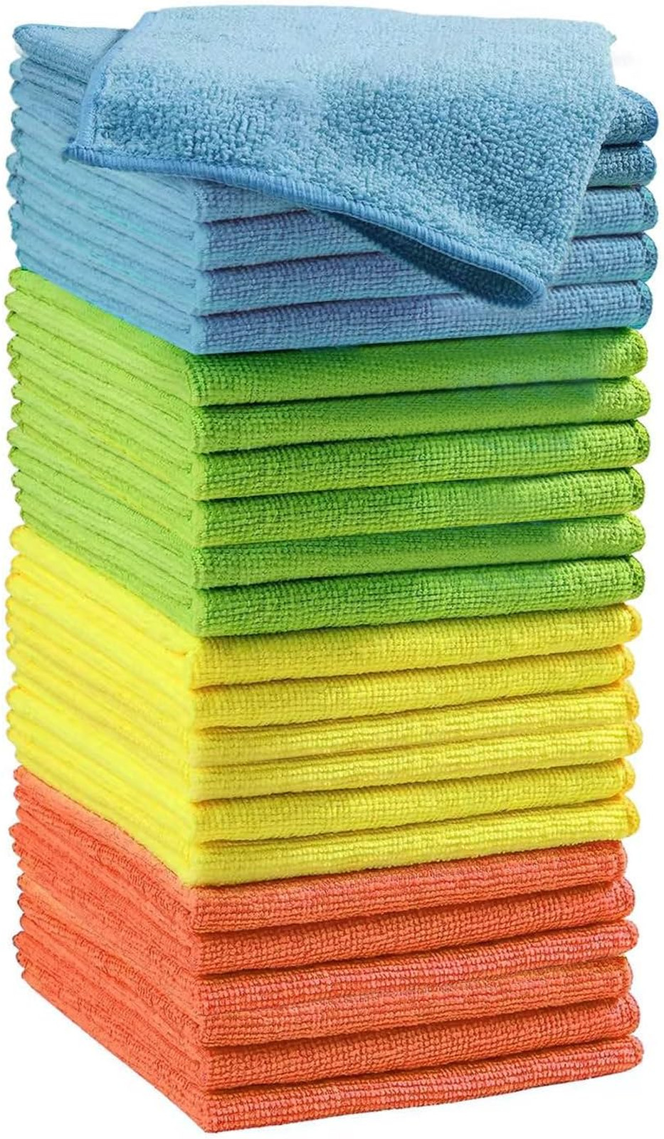 Microfiber Cleaning Cloths 14×14 Inches Reusable Ultra Absorbent Streak-Free