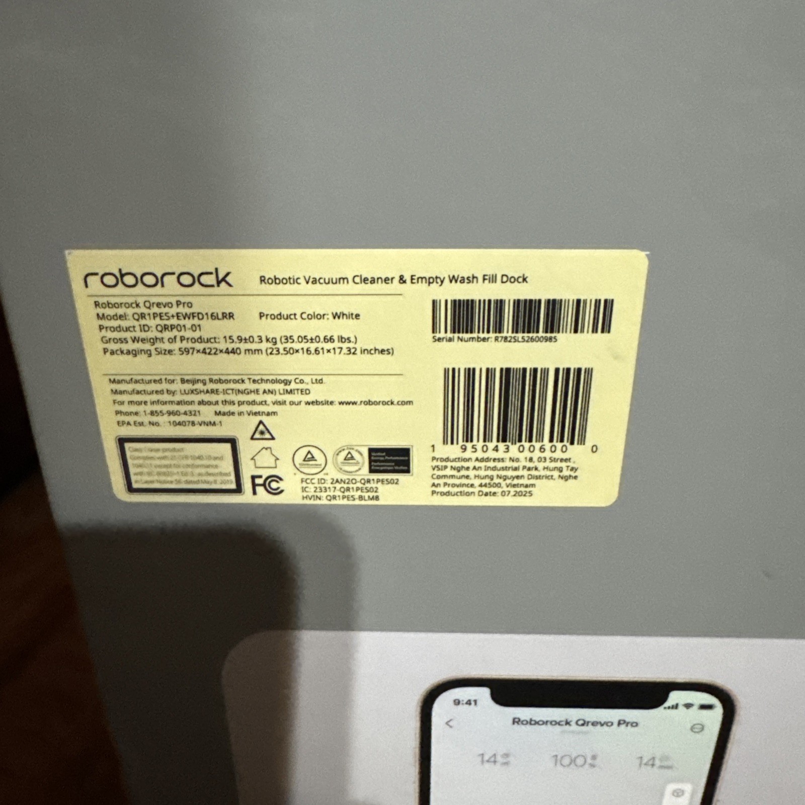 Roborock Qrevo Pro Intelligent Robot Vacuum & Mop w/ FlexiArm Edge Mop -New!