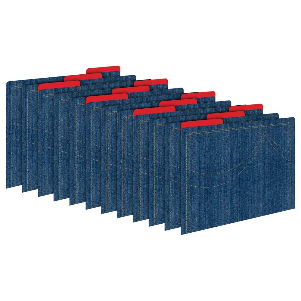 Barker Creek Designer File Folders Set of 12, 12 file folders, Assorted