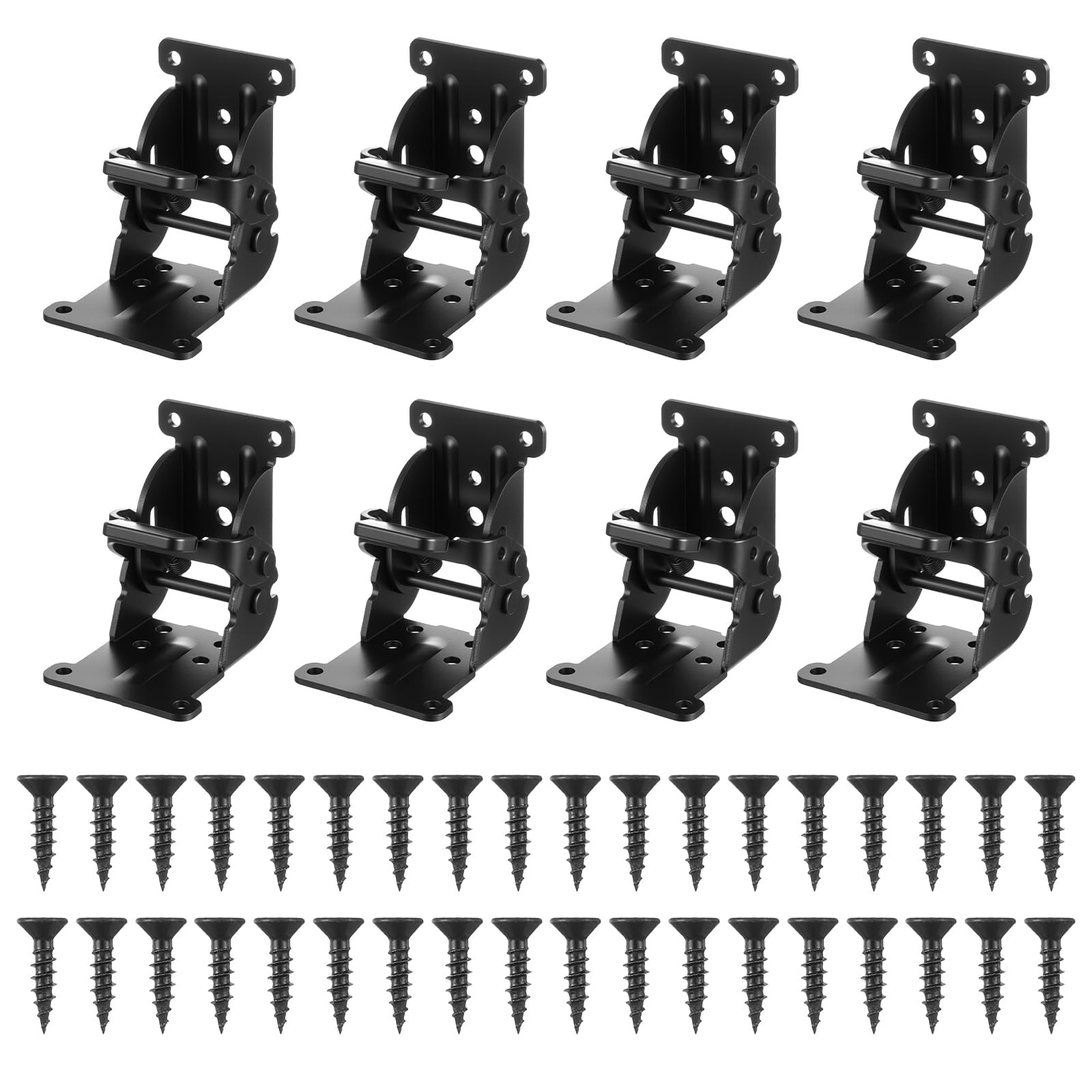 8 Packs Folding Brackets, -Locking Hinges with Screws & Non-Slip Pads, 500LB …