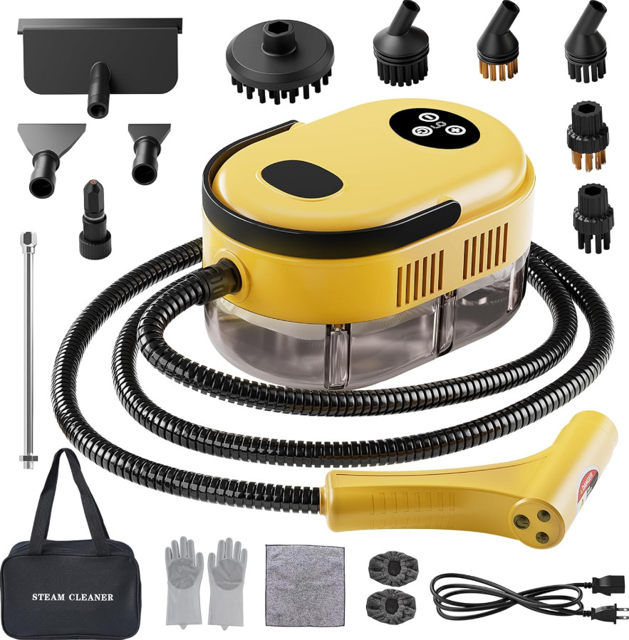 Handheld Steam Cleaner High Pressure 15-in-1 Fast Heat MultiSurface for Home Car