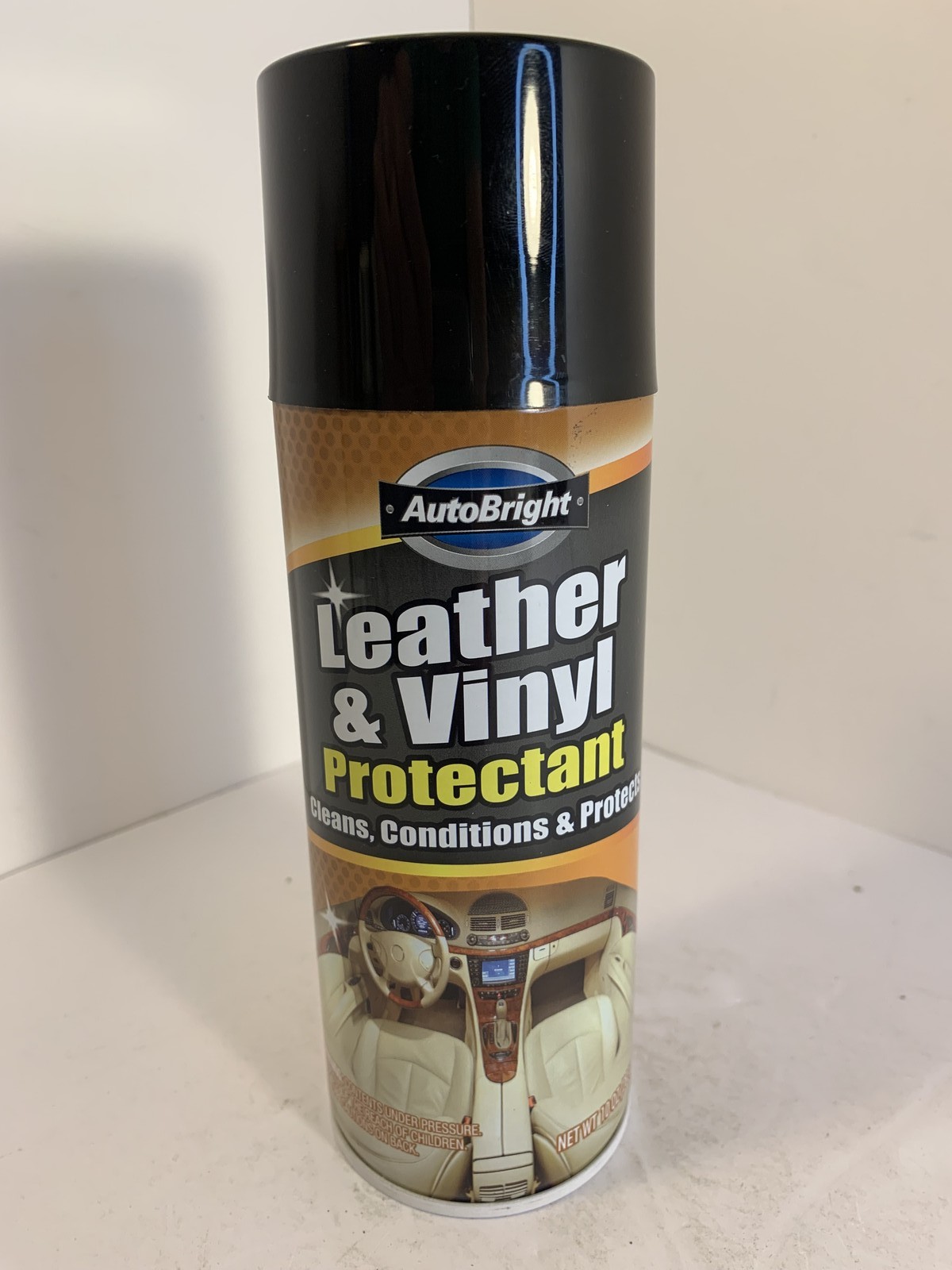 AutoBright Leather & Vinyl Protectant Spray Cleaner Conditioner 12 oz Aerosol