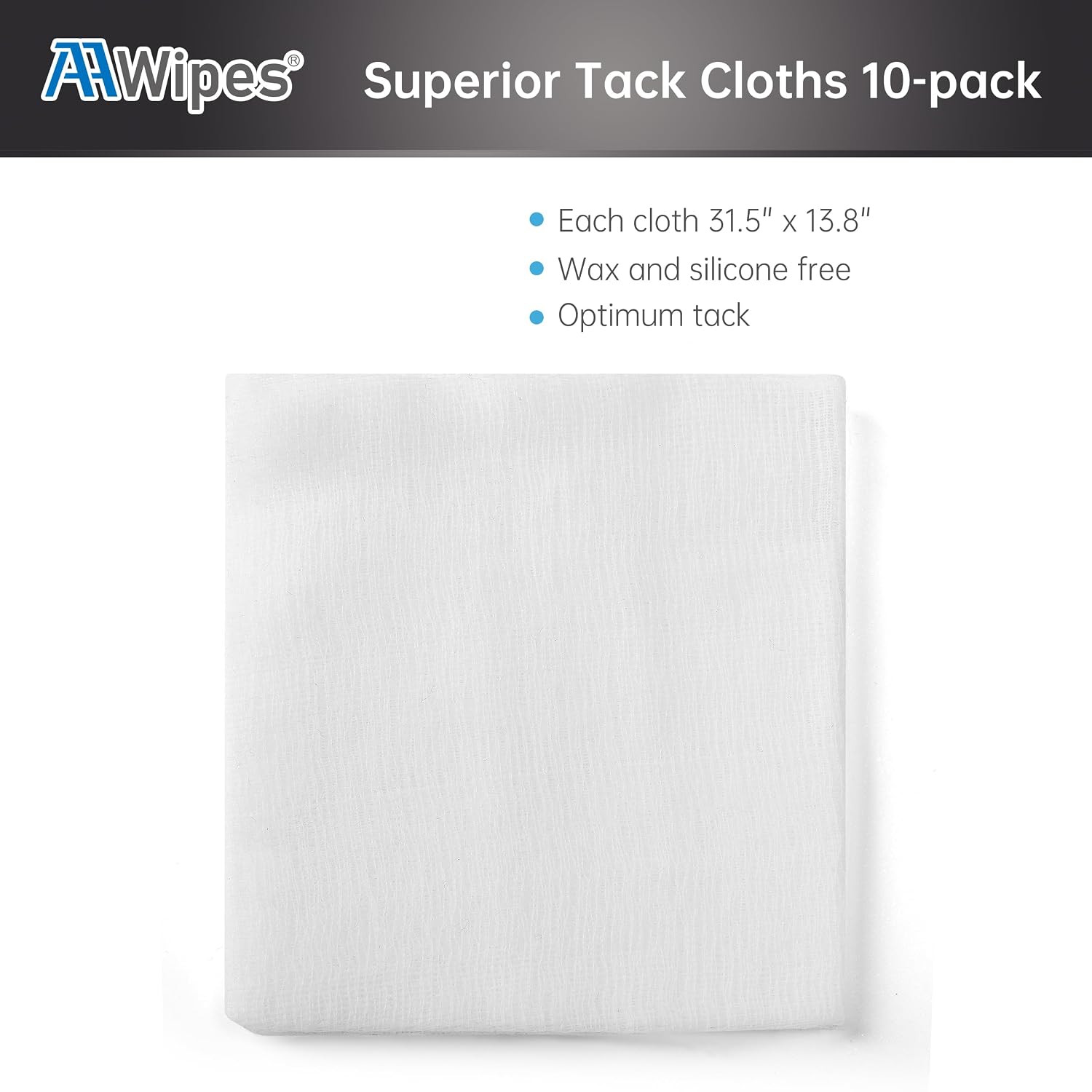 Tack Cloth for Painting (White, 13.8″X31.5″, 10 Pcs) Tac Cloths for Removing Dus