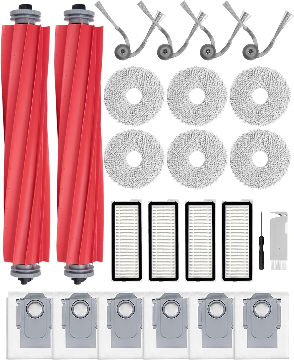 24Pack Accessories Replacement Kit For Roborock QV 35A 35S Robot Vacuum QV 35A