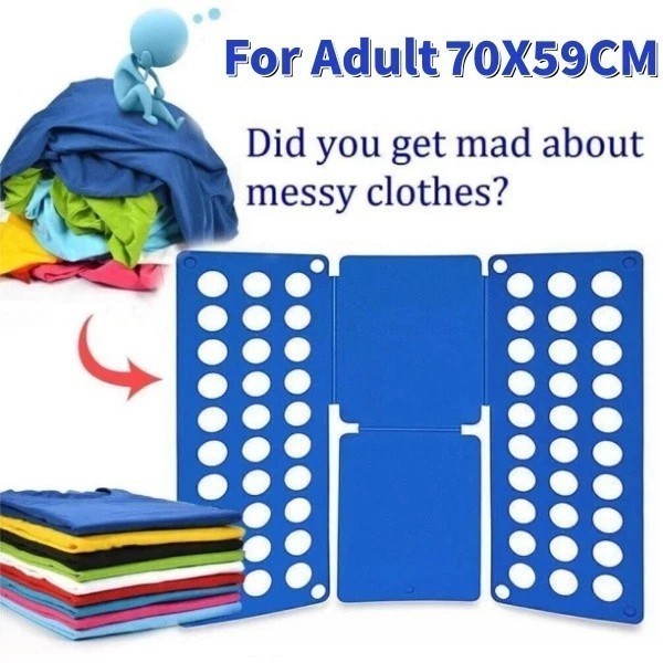 Adjustable T-Shirt Clothes Fast Folder Folding Board Laundry For Adult Organizer