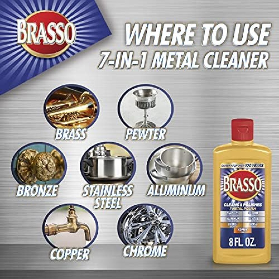 NEW Brasso-Multi-Purpose Metal Polish, 8 oz(FAST SHIPPING)