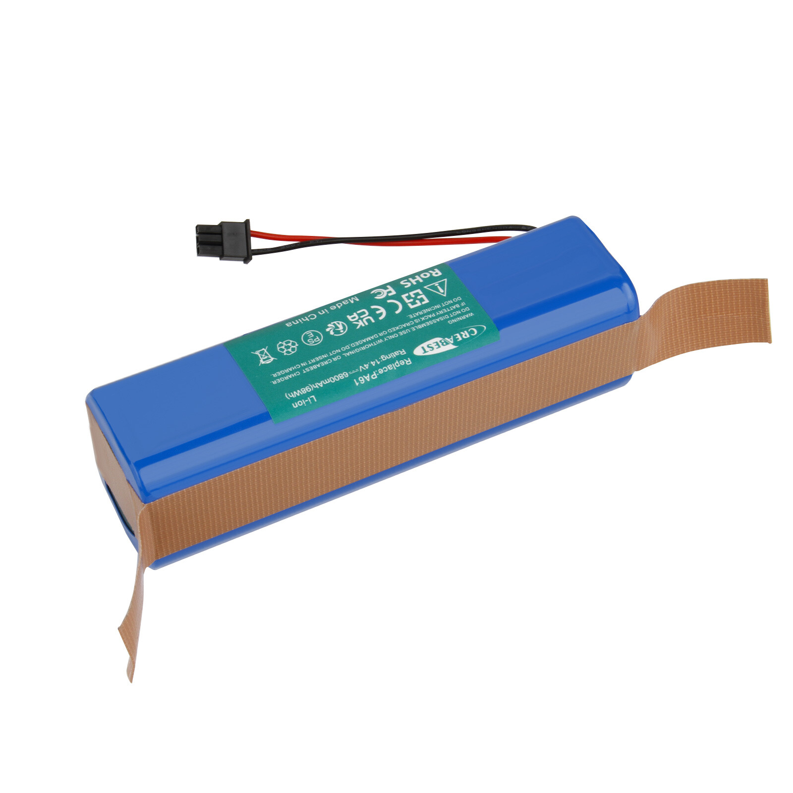 6800mAh Li-ion Battery For Eufy RoboVac X8 Hybrid X8 Hybrid White Robot Vacuum