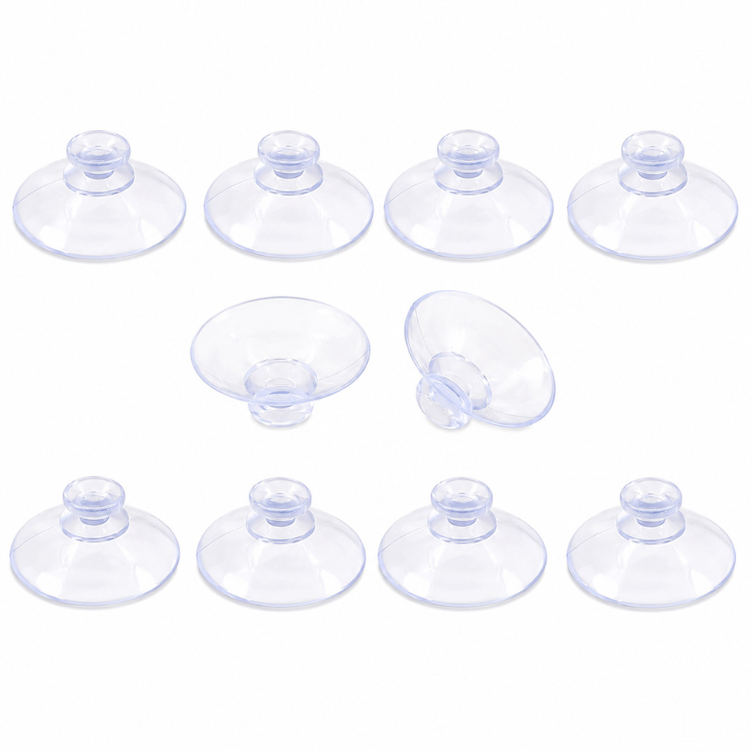 10 Pack Clear Suction Cups for Glass Table Furniture, 20MM Thick PVC Sucker Pads